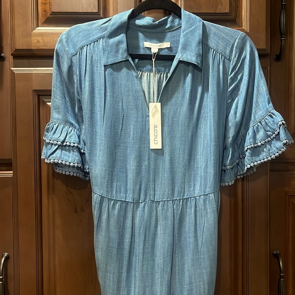 Chico’s- maxi dress, tencel tiered sundress